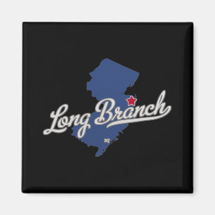 Long Branch New Jersey Nj Map  Magnet