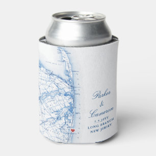 Long Branch New Jersey Wedding Favour Drink Can Cooler