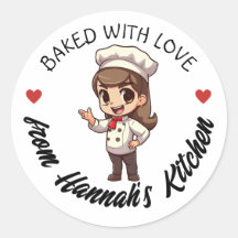 Long Brown Hair Baker Kawaii Baked with Love