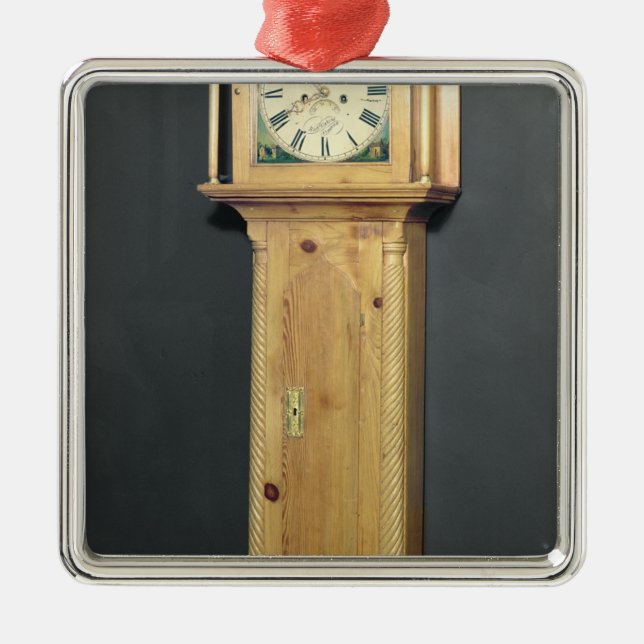 Long-case clock, with enamel painting metal tree decoration (Front)
