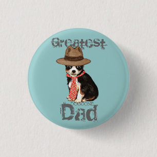 Long Coat Chihuahua Dad 3 Cm Round Badge