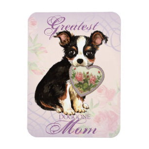 Long Coat Chihuahua Heart Mum Magnet