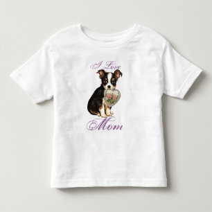 Long Coat Chihuahua Heart Mum Toddler T-Shirt