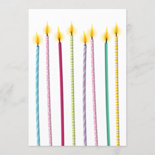 Long Colourful Candles Birthday Template