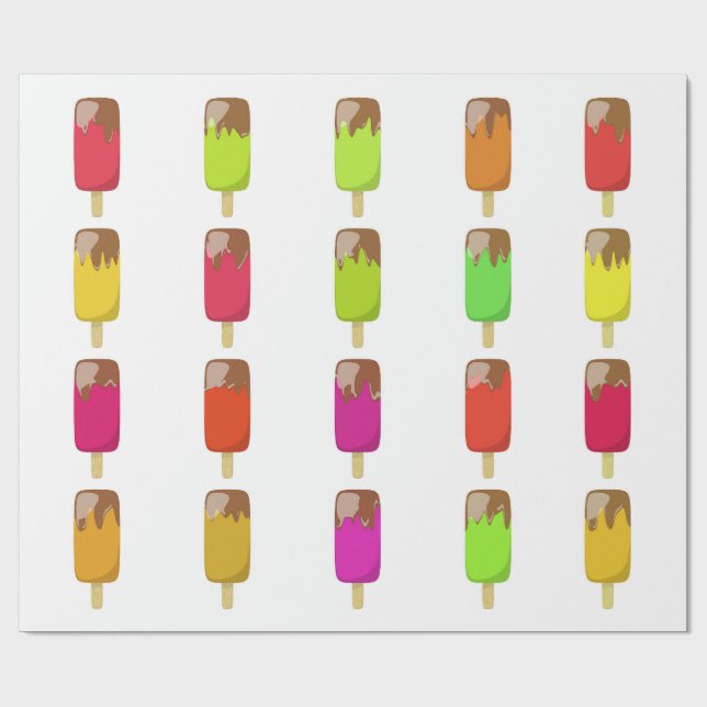Long Cool Summer Wrapping Paper (Flat)