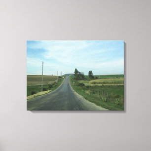 Long Country Road Wall Canvas Art
