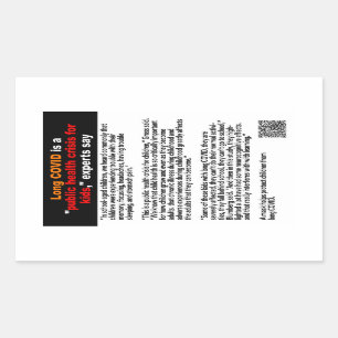 Long Covid in children paper stickers
