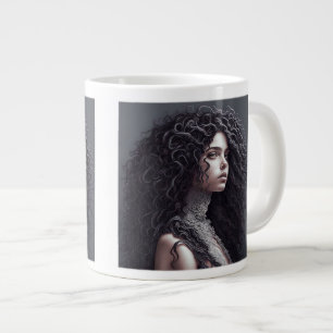 Long Curly Hair Jumbo Mug 