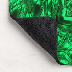 Long curved strokes forming star on green metallic mouse mat