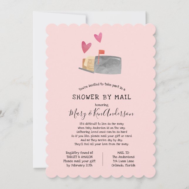 Long Distance Baby Shower by Mail Invitation (Front)