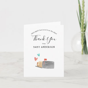 Long Distance Baby Shower by Mail   Thank You card
