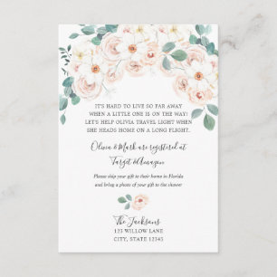 Long distance baby shower insert