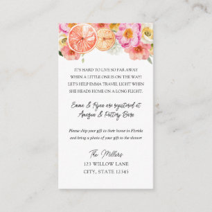 Long distance baby shower insert