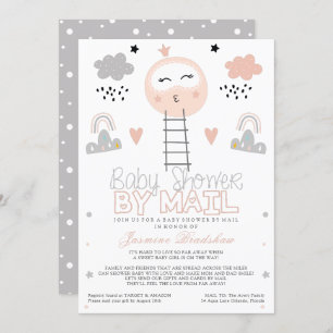Long Distance Baby Shower Pathway to the Moon Invitation