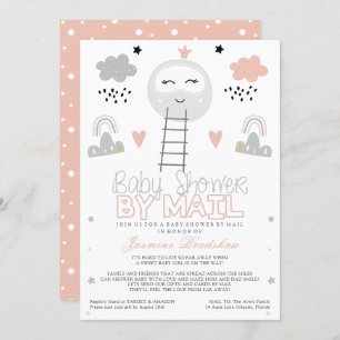 Long Distance Baby Shower Pathway to the Moon Invitation