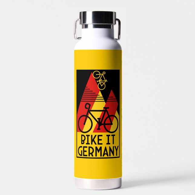 Long Distance Cycling Germany Water Bottle (Front)