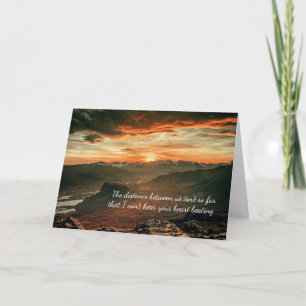 Long distance distance / thinking of you card