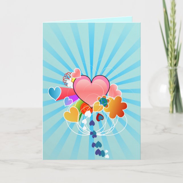 Long Distance Love Greeting Card (Front)