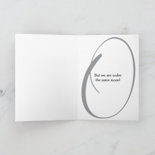 Long distance moon space card