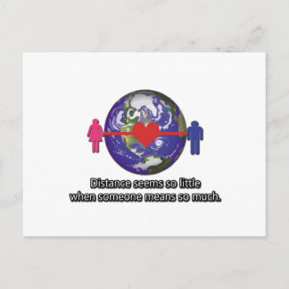 Long Distance Relationship Couple Postcard