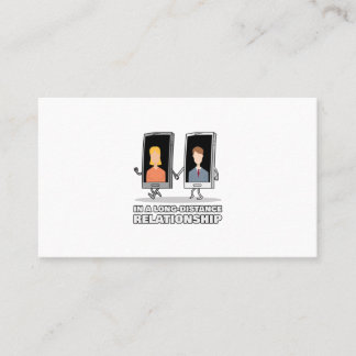 Long distance relationship featuring two smartphon business card