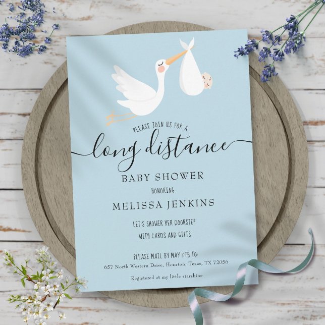 Long Distance Shower Baby Sprinkle By Mail Invitation (Long Distance Shower Baby Sprinkle By Mail Invitation)