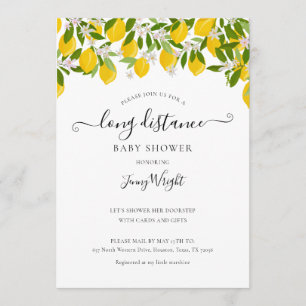 Long Distance Shower by Mail Baby Shower Lemons Invitation