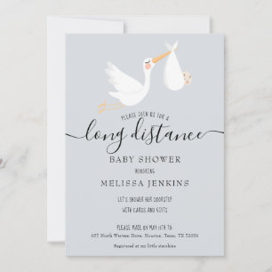 Long Distance Shower / Sprinkle By Mail Invitation