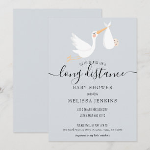 Long Distance Shower / Sprinkle By Mail Invitation