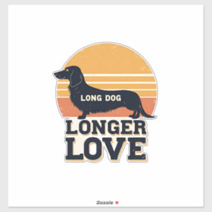 Long Dog Longer Love Vintage Dachshund Sunset Grap