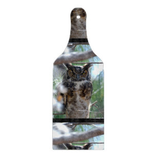 Long-Eared Owl Cutting Board
