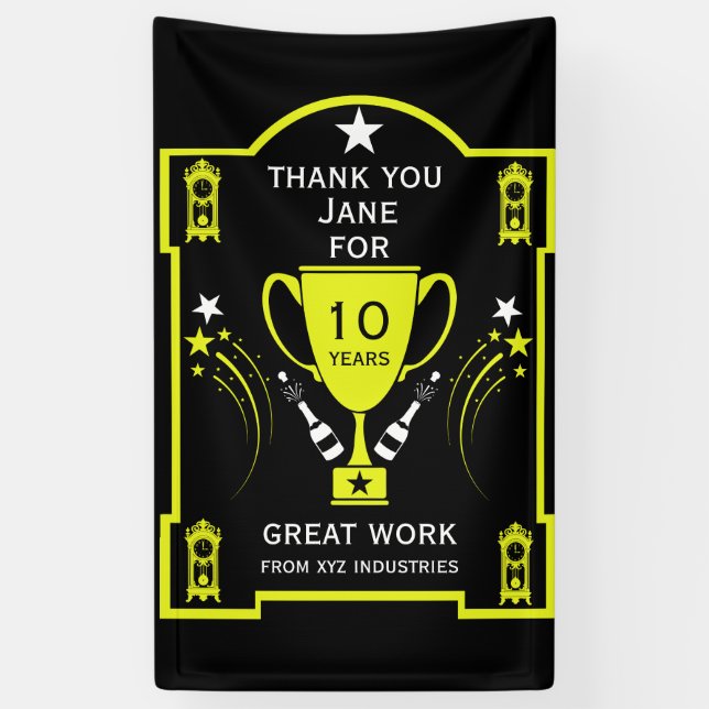 Long Employment Service Recognition Banner (Vertical)