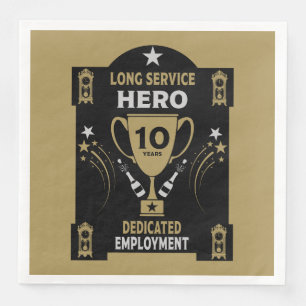 Long Employment Service Recognition Ten years Napkin