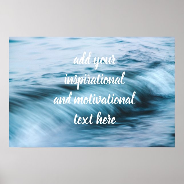 Long exposure waves poster (Front)
