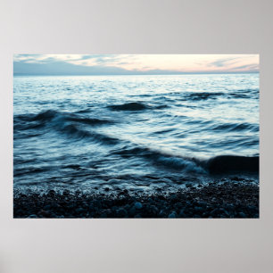 Long exposure waves poster