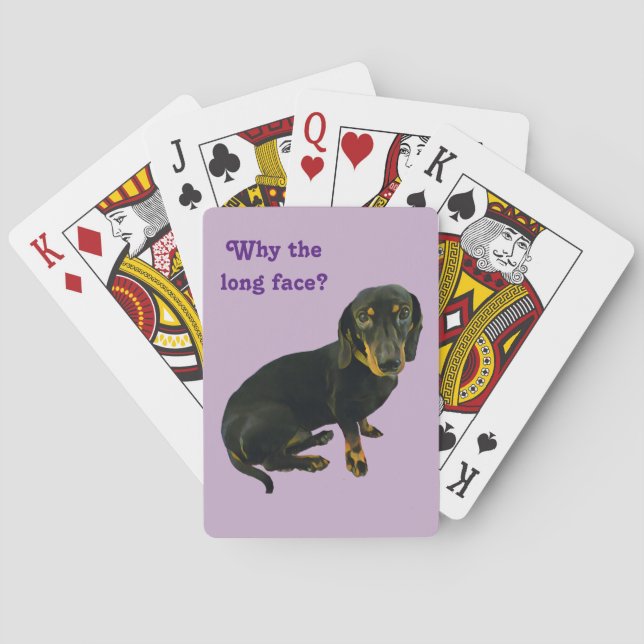 Long Face Dachshund Playing Cards (Back)