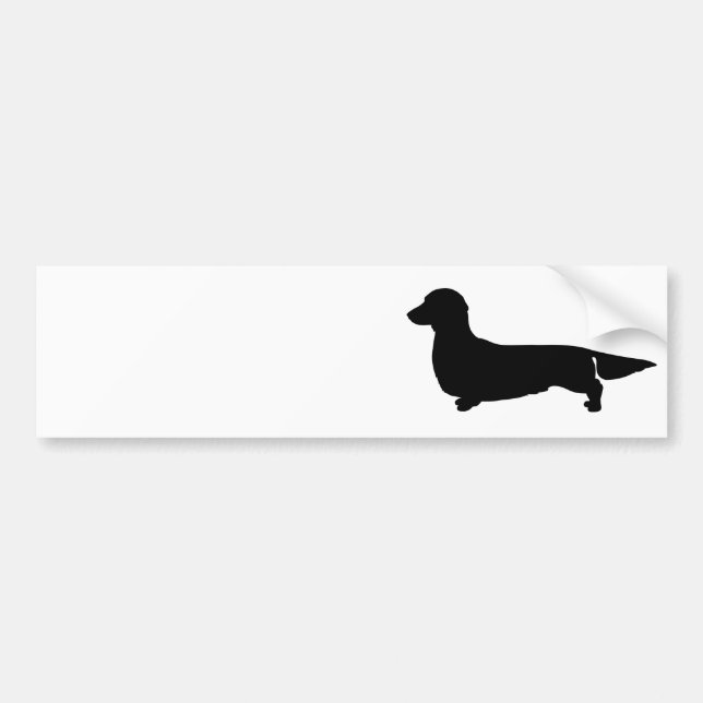 Long Hair Dachshund Bumper Sticker (Front)