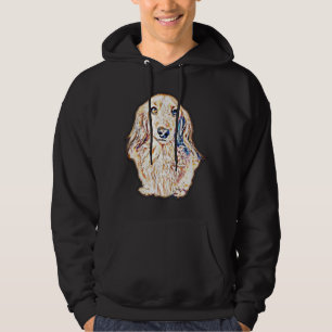 Long Hair Dachshund Cute Doxie Wiener Dog Lover Hoodie