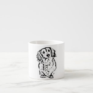 Long Hair Dachshund Lover Gift Doxie Mom Dad Cute Espresso Cup