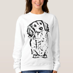 Long Hair Dachshund Lover Gift Doxie Mum Dad Cute Sweatshirt