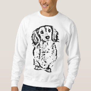 Long Hair Dachshund Lover Gift Doxie Mum Dad Cute Sweatshirt