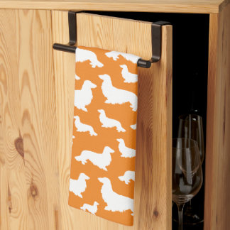 Long Hair Dachshund Orange Kitchen Towel