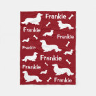 Long Hair Dachshund Personalised Blanket for dogs