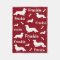 Long Hair Dachshund Personalised Blanket for dogs