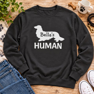 Long Hair Dachshund's Human Personalised Sweatshirt