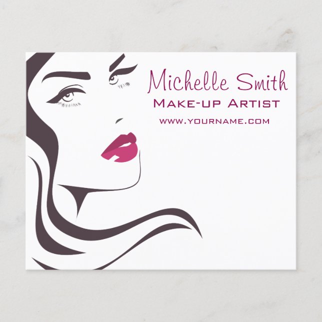 Long Hair hairdresser make up artist  branding Flyer (Front)