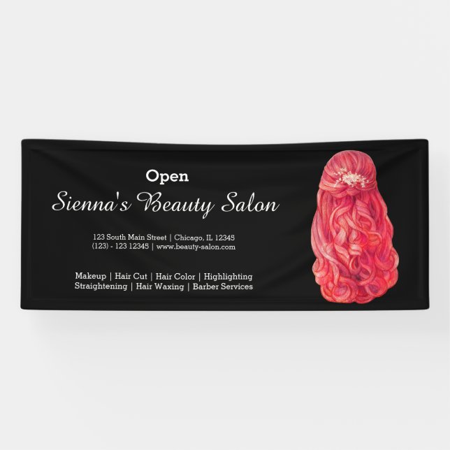 Long hair | Hairstylist | Hairdresser |  Salon Banner (Horizontal)