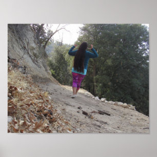 Long Hair In The Forest Poster