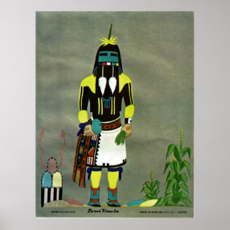 "Long-Hair" kachina print