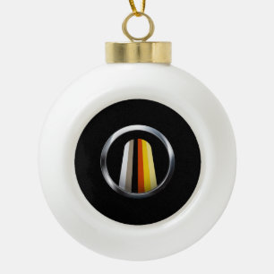 Long Hair Pride Ceramic Ball Christmas Ornament